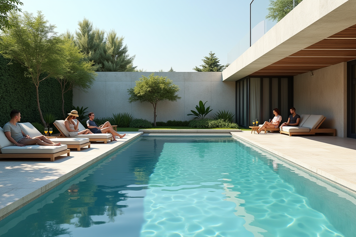 banquette piscine